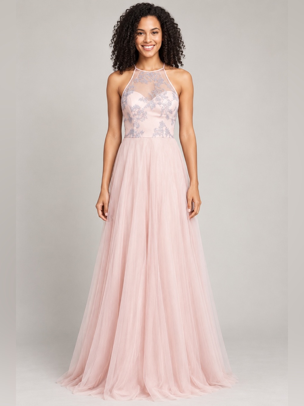 Hayley Paige Occasions Formal Gown Bridesmaid Dress Ballerina Pink #5851 Size 10